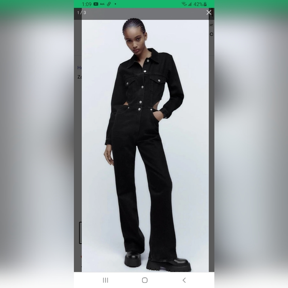 Zara full length cut out jumpsuit